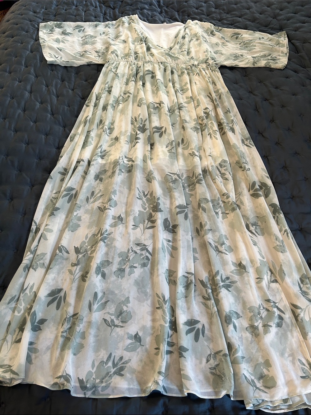 Baltic Born Sage Green Floral Maxi Dress